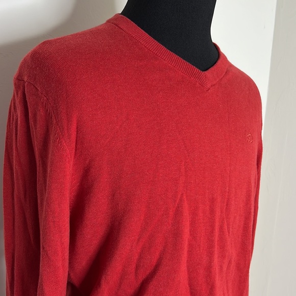 SOUTHERN TIDE Men’s Red V-Neck Cotton Sweater L - Picture 4 of 7
